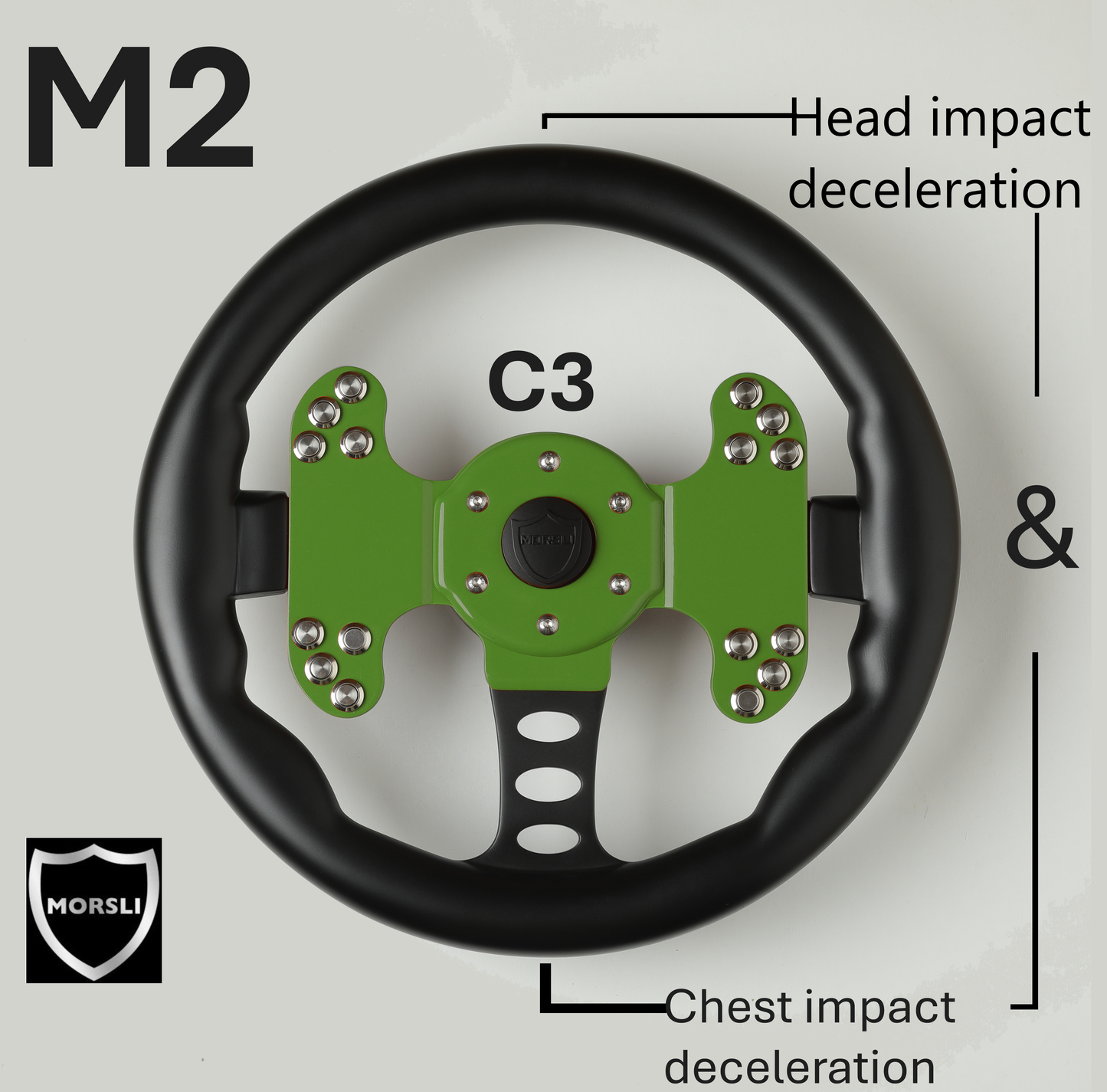 INTRODUCING THE M2: THE WORLD'S FIRST PROTECTIVE STEERING WHEEL