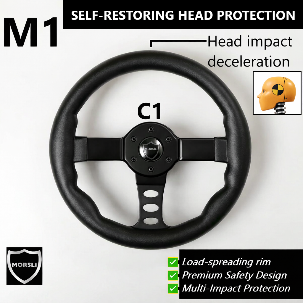 MORSLI M1: The World’s First Self-Restoring, Head-Protecting Steering Wheel